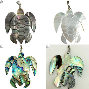 Abalone & Mother of pearl Shell Turtle Pendant Bead