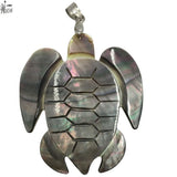 Abalone & Mother of pearl Shell Turtle Pendant Bead