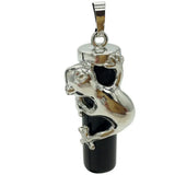 Tiger Eye Malachite Howlite Lapis Unakite Frog Pendant Bead WFH714
