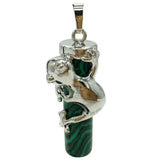 Tiger Eye Malachite Howlite Lapis Unakite Frog Pendant Bead WFH714