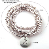 Metal Square Beads Wrap Bracelet 5 Row Bead Bracelet
