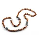 Natural Stones Bead Long Knotted Handmake Necklace