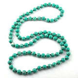 Semi Precious Stones Beads Long Necklace