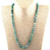 Semi Precious Stones Knotted Bead Necklace