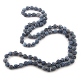 Semi Precious Stones Knotted Bead Necklace