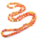 Semi Precious Stones Knotted Bead Necklace