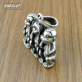 316L Stainless Steel Three Monkey Necklace Classic Simian Pendant