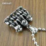 316L Stainless Steel Three Monkey Necklace Classic Simian Pendant