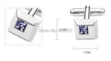 Father 5 Colors 925 Solid Rhinestones Men Cufflinks