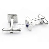 Father 5 Colors 925 Solid Rhinestones Men Cufflinks