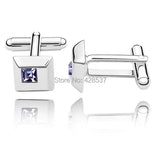 Father 5 Colors 925 Solid Rhinestones Men Cufflinks