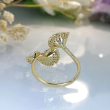 Flower Wedding Rings For Women Jewelry Party Gift Copper With Artificial Pearls