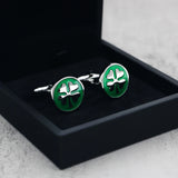 Four Leaf Clover Cufflinks Lucky Gift for Men Accessory