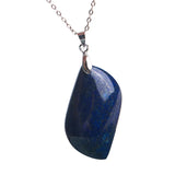Lapis Lazuli Leaf Pendant Necklace