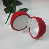 Red Rose Flower Velveteen Rings Display Box 30x5.9cm