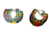 African Hoop Wooden Earrings - Set of 6 Colors