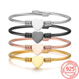 Stainless Steel Rose Bracelet Adjustable Girl Jewelry Gift