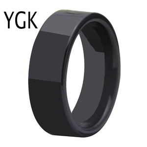 Men's Tungsten Wedding Ring 8MM Width Comfort Fit Blank Ring