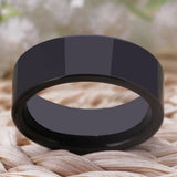Men's Tungsten Wedding Ring 8MM Width Comfort Fit Blank Ring