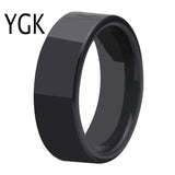 Men's Tungsten Wedding Ring 8MM Width Comfort Fit Blank Ring