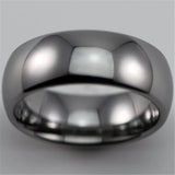 Men's Silver Tungsten Wedding Ring 8MM Domed Comfort Fit