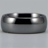 Men's Silver Tungsten Wedding Ring 8MM Domed Comfort Fit