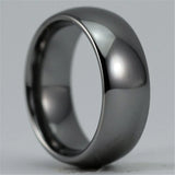 Men's Silver Tungsten Wedding Ring 8MM Domed Comfort Fit