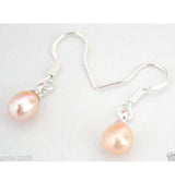 Pink Freshwater Pearl 925 Sterling Earrings