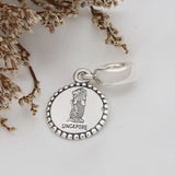 925 Silver Singapore National Mermaid Lion Flower Pendant Bracelet Bead