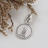 925 Silver Singapore National Mermaid Lion Flower Pendant Bracelet Bead