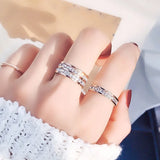 Stainless Steel Wedding Couple Rings Women's Charm Jewelry