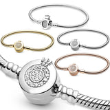 Bracelet Women Crown Snake Jewelry Silver 925 Original Pendant Charms Diy Ideas