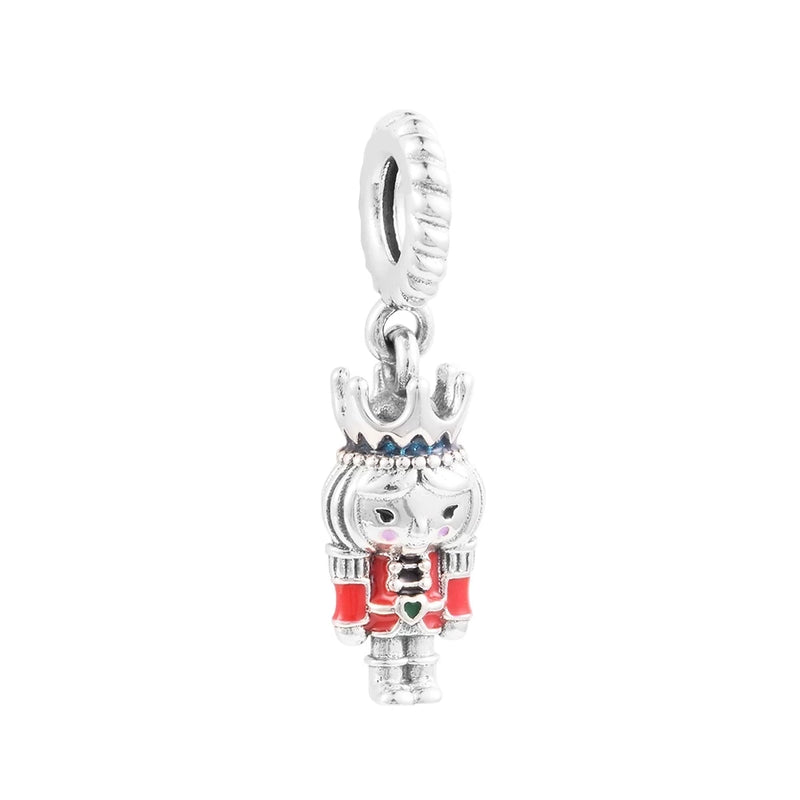 Nutcracker Dangle Christmas Crystal 925 Silver DIY Kit for Bracelets & Necklaces