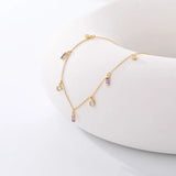 Geometric Cube Pendant Zircon Charm Necklace