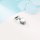 Magical Tea Cup Christmas Crystal Dangle 925 Silver