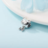 DIY Seed Beads Pet Cat Charm Kit in 925 Silver