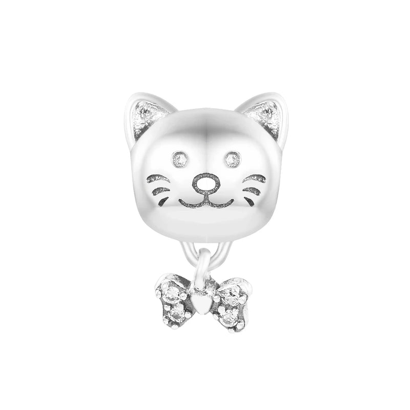 DIY Seed Beads Pet Cat Charm Kit in 925 Silver