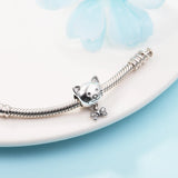 DIY Seed Beads Pet Cat Charm Kit in 925 Silver
