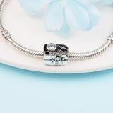 Spider Camera Selfie Charm Christmas Crystal 925 Silver DIY Kit