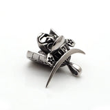 Samurai Armor Mark Pendant Stainless Steel Men's Helmet Necklace