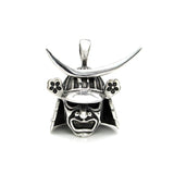 Samurai Armor Mark Pendant Stainless Steel Men's Helmet Necklace