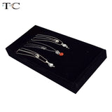 Velvet Jewelry Tray Necklace Box Pendant Storage Organizer
