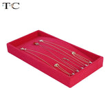 Velvet Jewelry Tray Necklace Box Pendant Storage Organizer