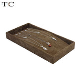 Velvet Jewelry Tray Necklace Box Pendant Storage Organizer