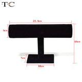 Leatherette/Velvet Jewelry Holder Bracelet Chain Watch T bar Rack