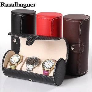 3 Slot Watch Display Case Roll Wristwatch Necklace Bracelet Case Storage