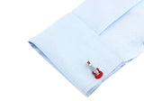 Men's Guitar Red Copper Cuff Links Wholesale&retail