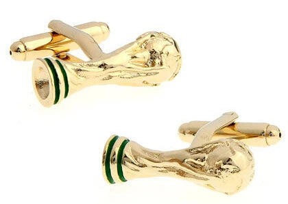 Men's Sport Series Cufflinks: Rugby Golf Football Tennis Copper