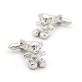 Men's Bear Cuff Link Copper Material Silver Animal Cufflinks