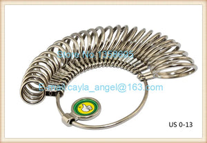 Metal Ring Sizer Finger Gauge Tools Size Measurer Tool 0-13 U.S Measuring